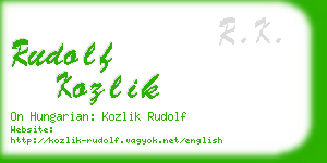 rudolf kozlik business card